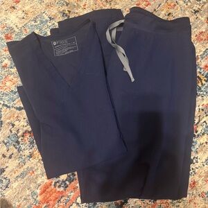 Navy Figs Scrub Set